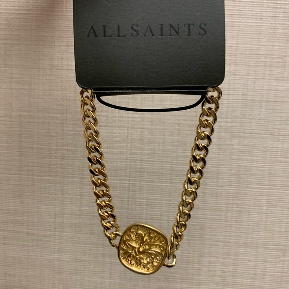 ALLSAINTS Coin Link Gold Bracelet - Picture 5 of 7